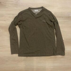 ✨Sale✨ Columbia Omni-Wick Brown Thistletown Hills Henley Long Sleeve Men's S